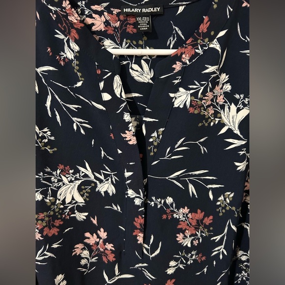 Hilary Radley Blue Floral Blouse - Picture 4 of 9